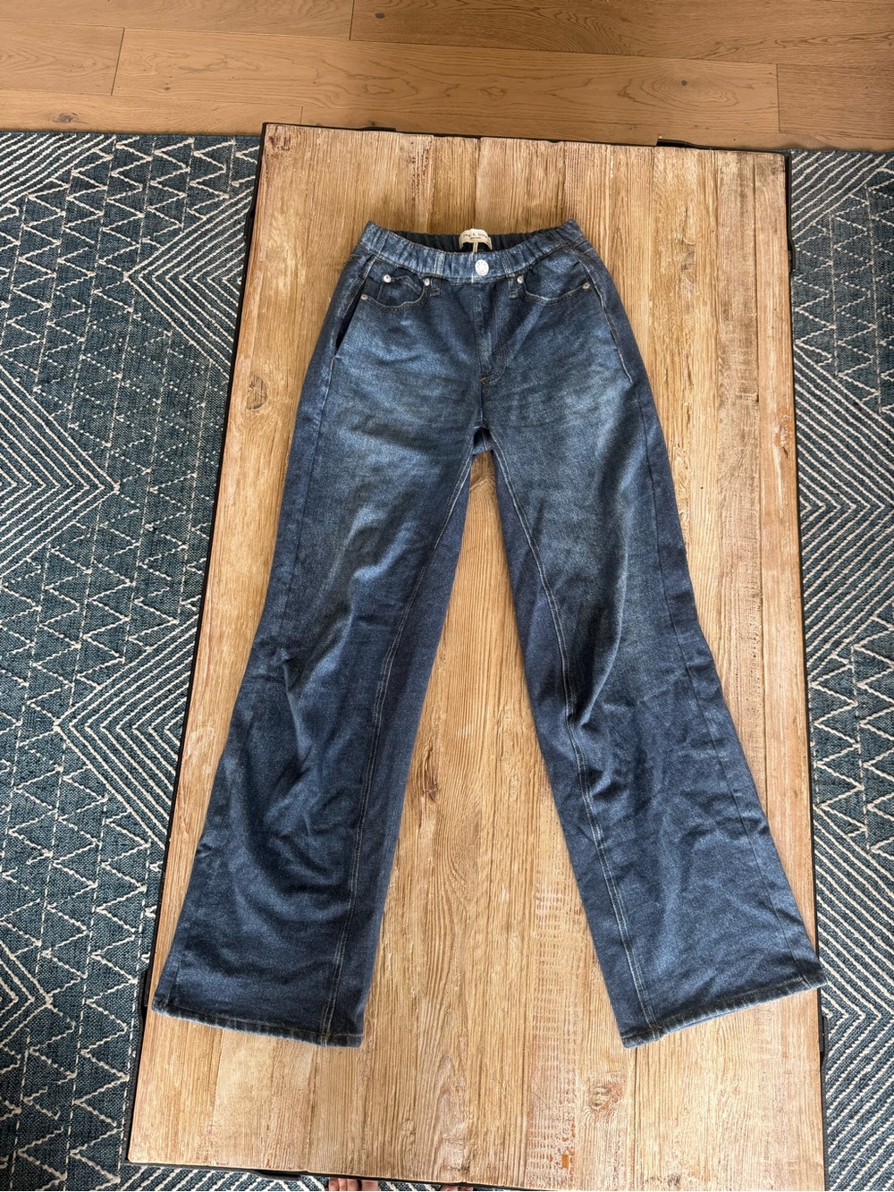 rag & bone Miramar Wide-Leg Sweat-pant Jeans